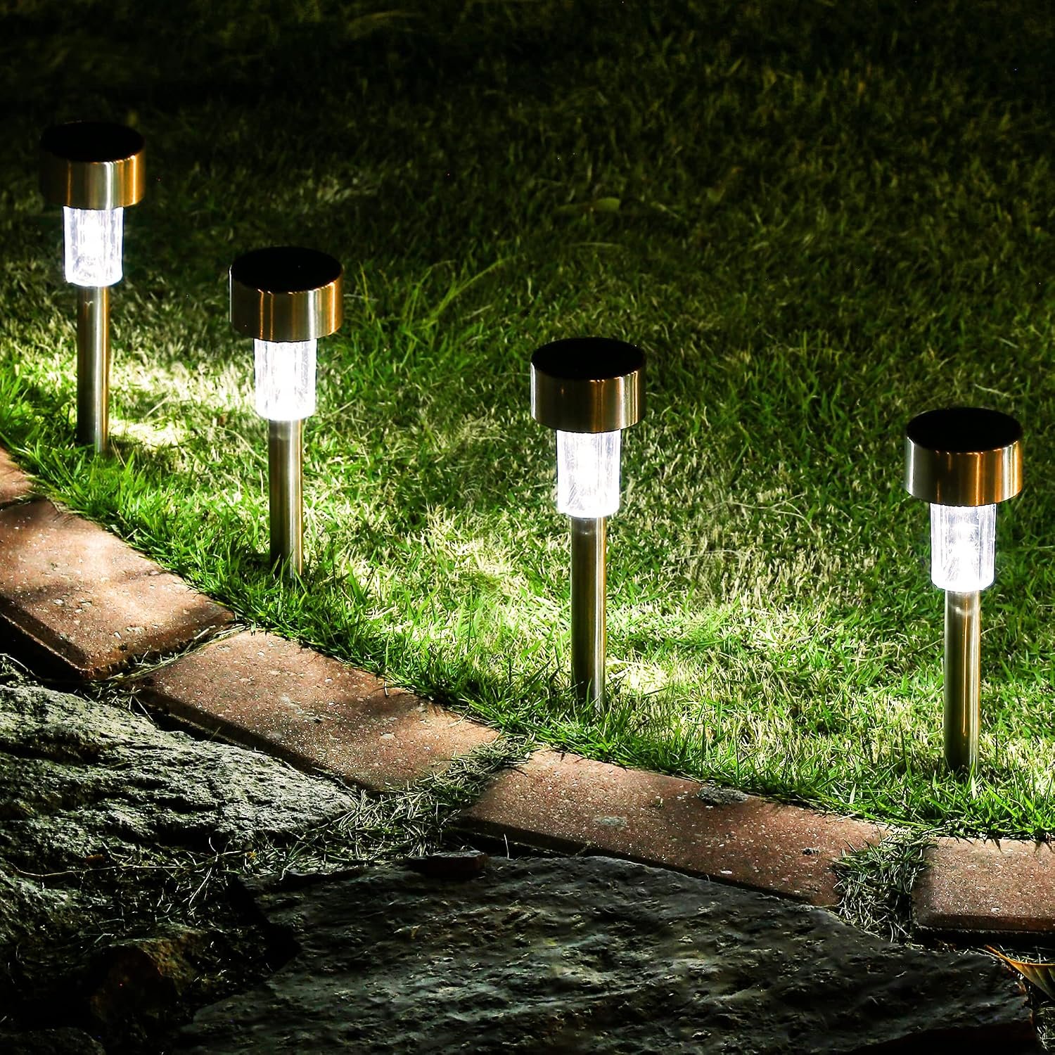GIGALUMI 16 Pack Solar Lights solar pathway lights gallery image 3