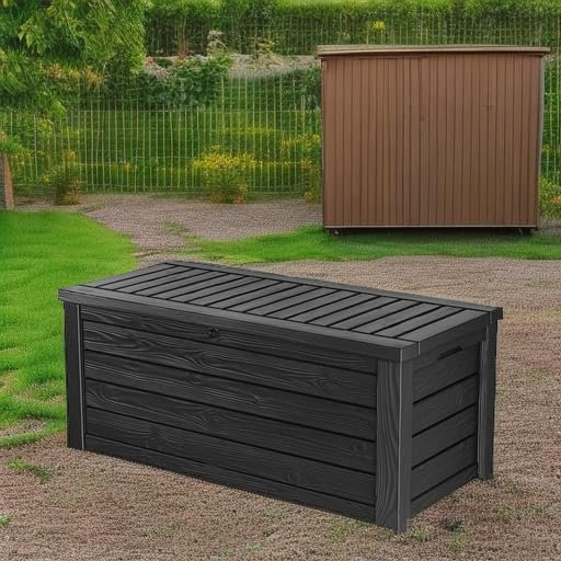 Keter Westwood 150 Gallon deck box image 5 showing outdoor storage details