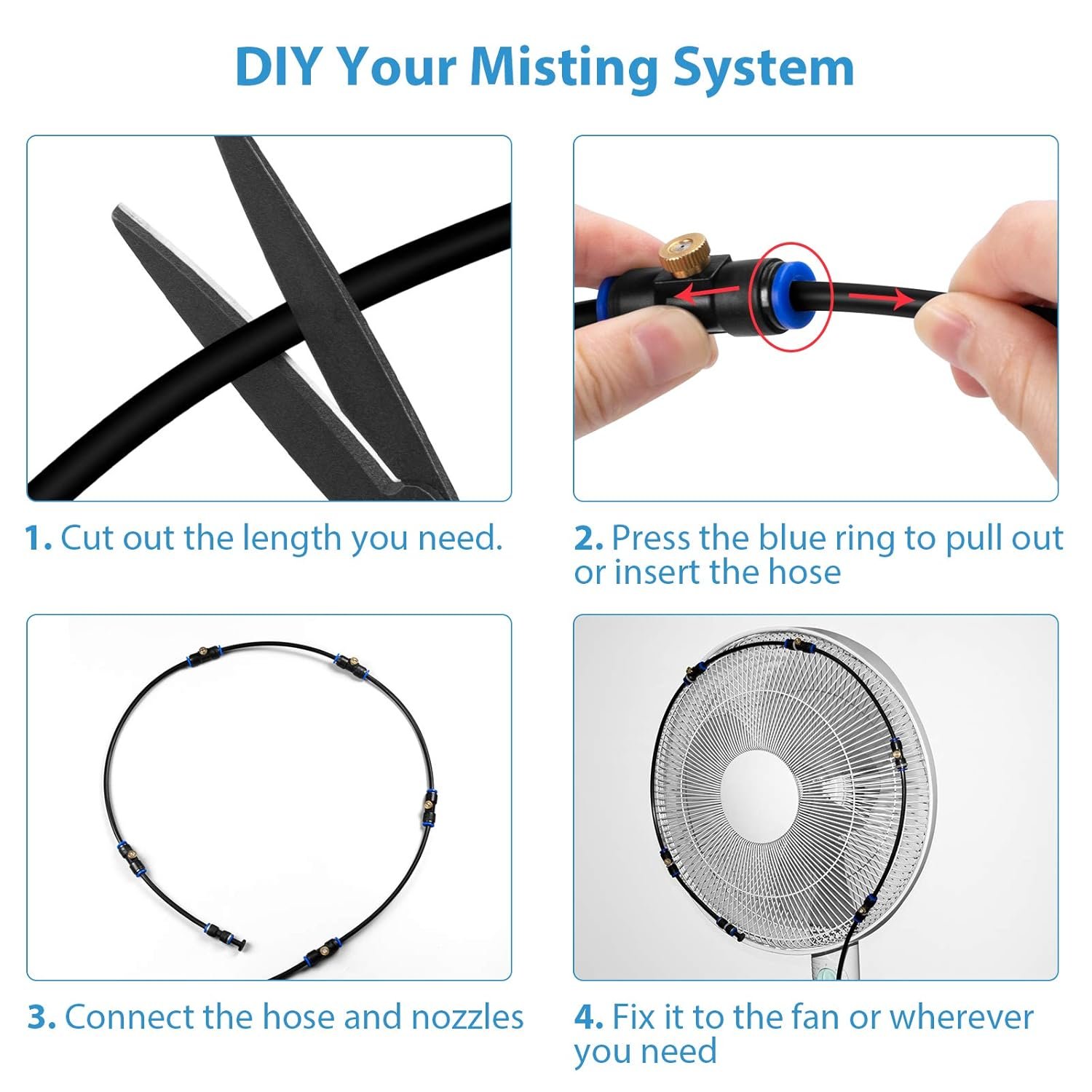 lifeegrn lifeegrn Misting Cooling System 40FT patio misting system gallery image 5