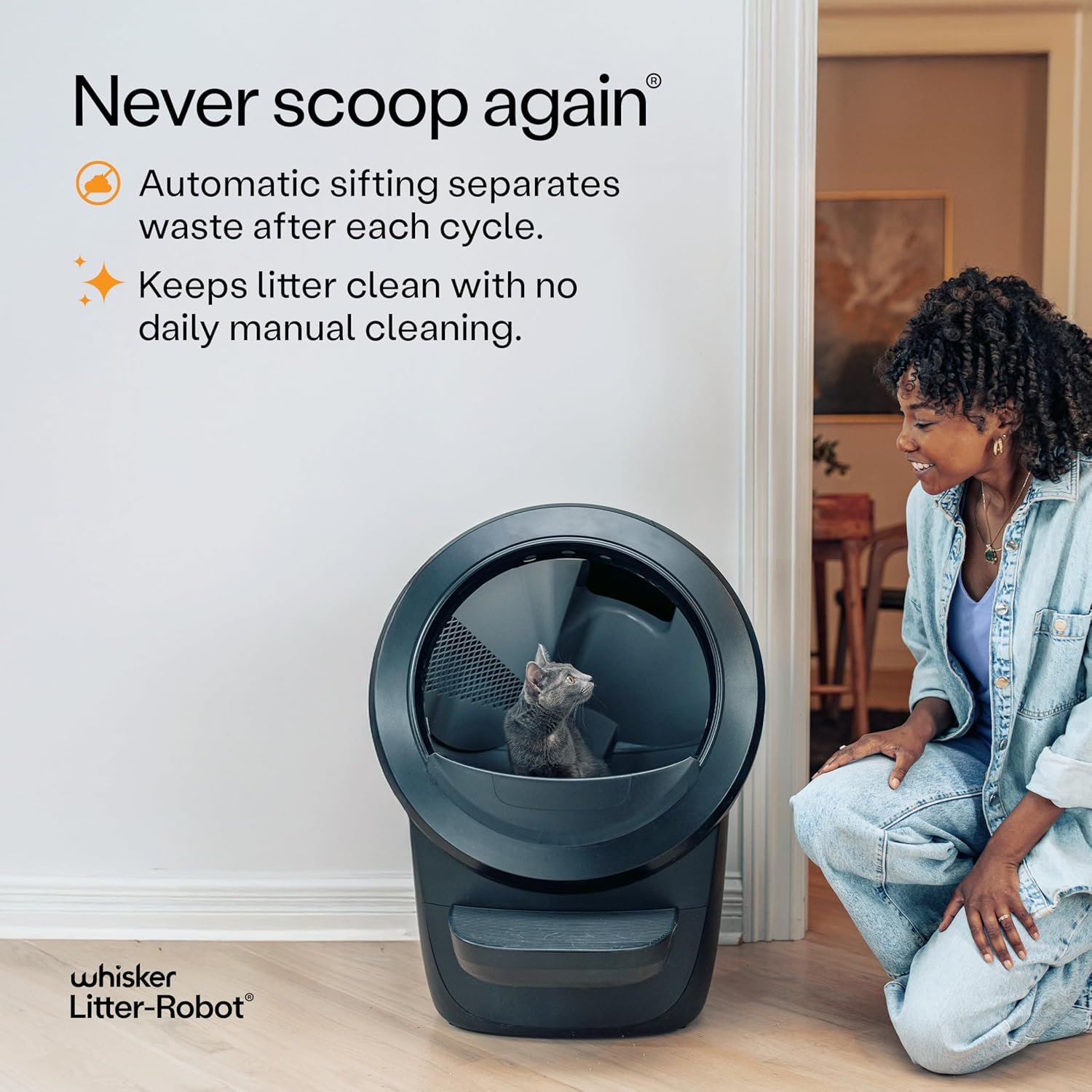 Whisker Litter-Robot 4 multi-cat self-cleaning litter box - interior view