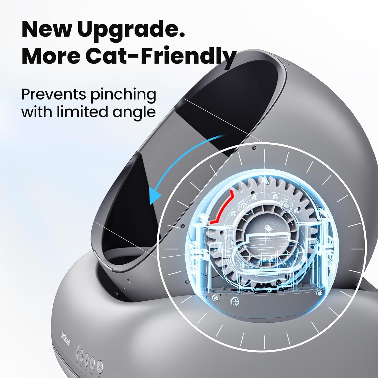 Neakasa M1 Plus multi-cat self-cleaning litter box - side view