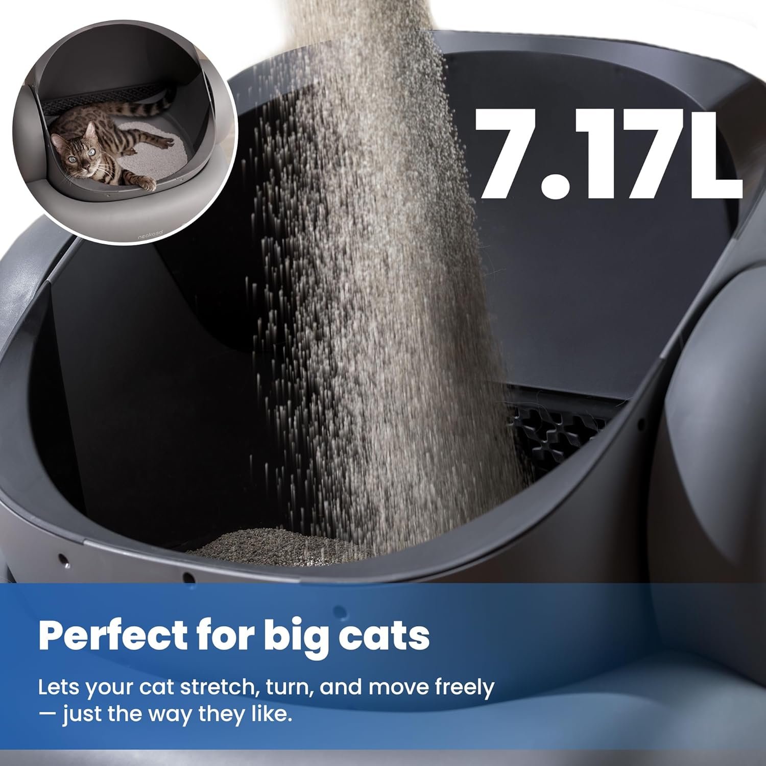 Neakasa M1 Plus multi-cat self-cleaning litter box - in-home lifestyle view
