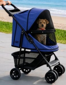 Pet Gear No-Zip Happy Trails dog stroller gallery image 1 showing small-dog stroller details
