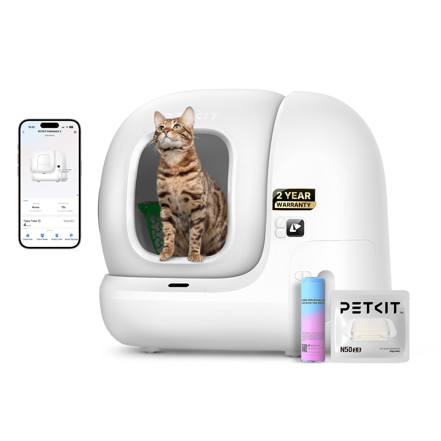 PETKIT PuraMax 2 multi-cat self-cleaning litter box - product photo