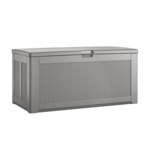Rubbermaid 134 Gallon XL deck box image 1 showing outdoor storage details