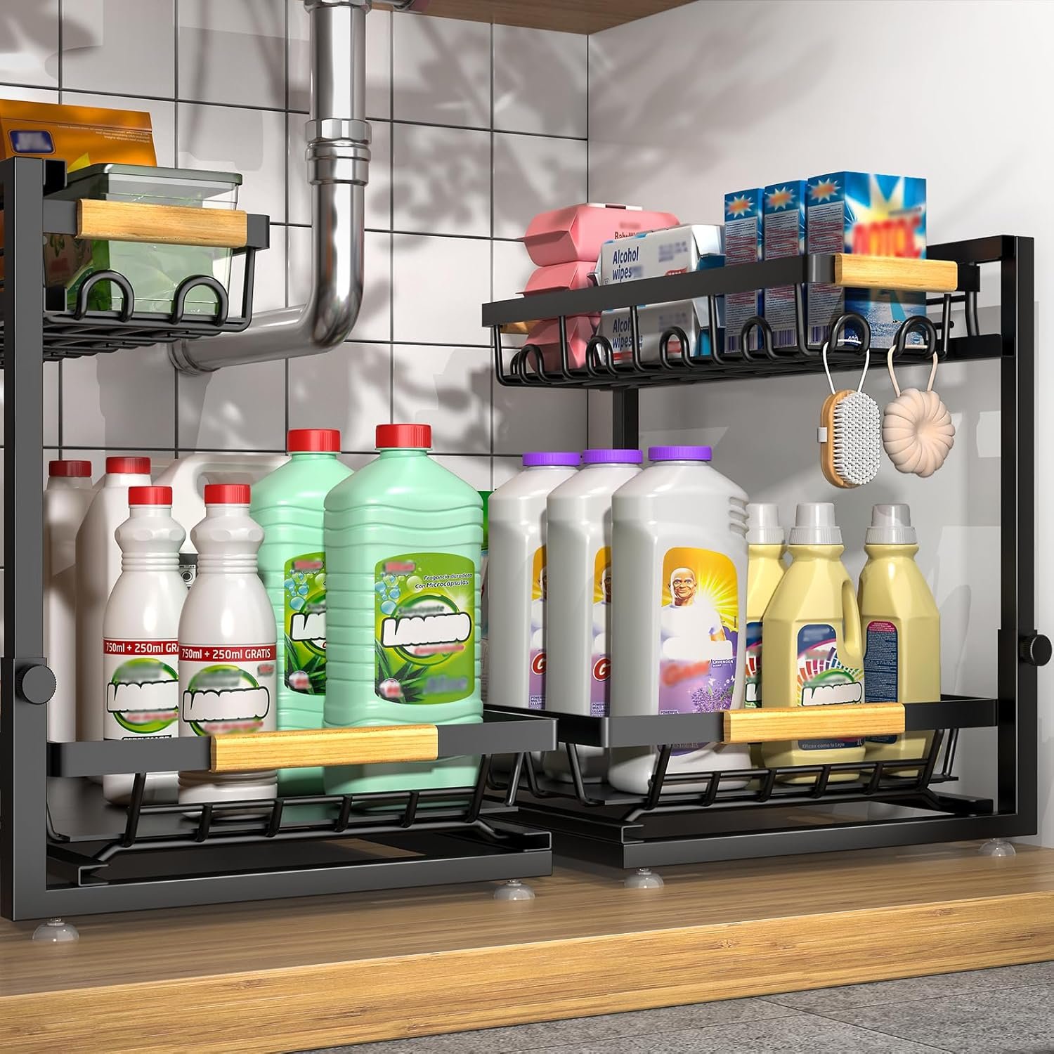 Best Under Sink Organizer 2026: 3 Tested Picks 7 Sevenblue 2-Pack Adjustable under sink organizer