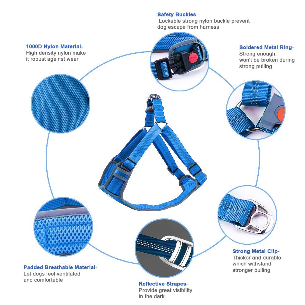 ThinkPet escape proof step-in dog harness on a dog outdoors
