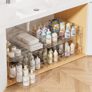 Vtopmart 4-Pack Clear Drawers under sink organizer gallery image 1