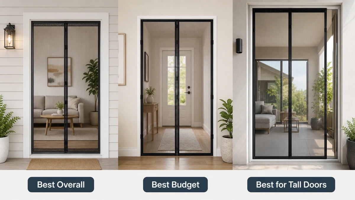 Best Magnetic Screen Door: 3-Product Comparison 1 Editorial compare hero image for magnetic screen door guide