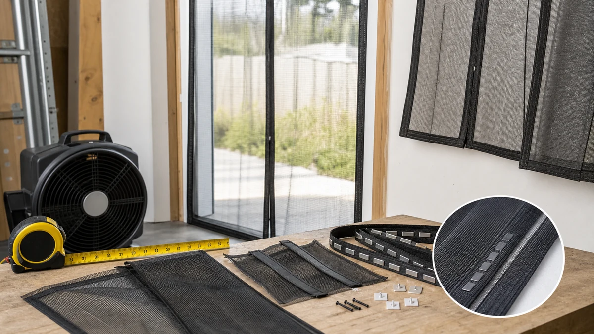 Best Magnetic Screen Door: 3-Product Comparison 5 Magnetic screen door comparison testing setup