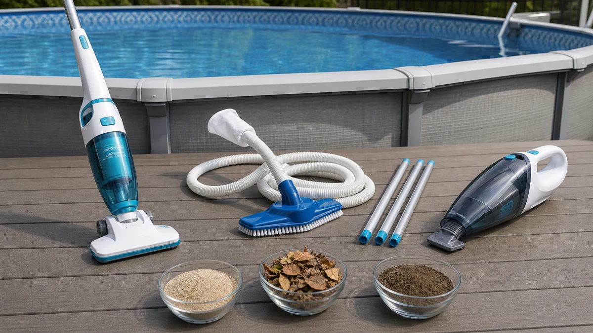 Pool vacuum comparison testing setup