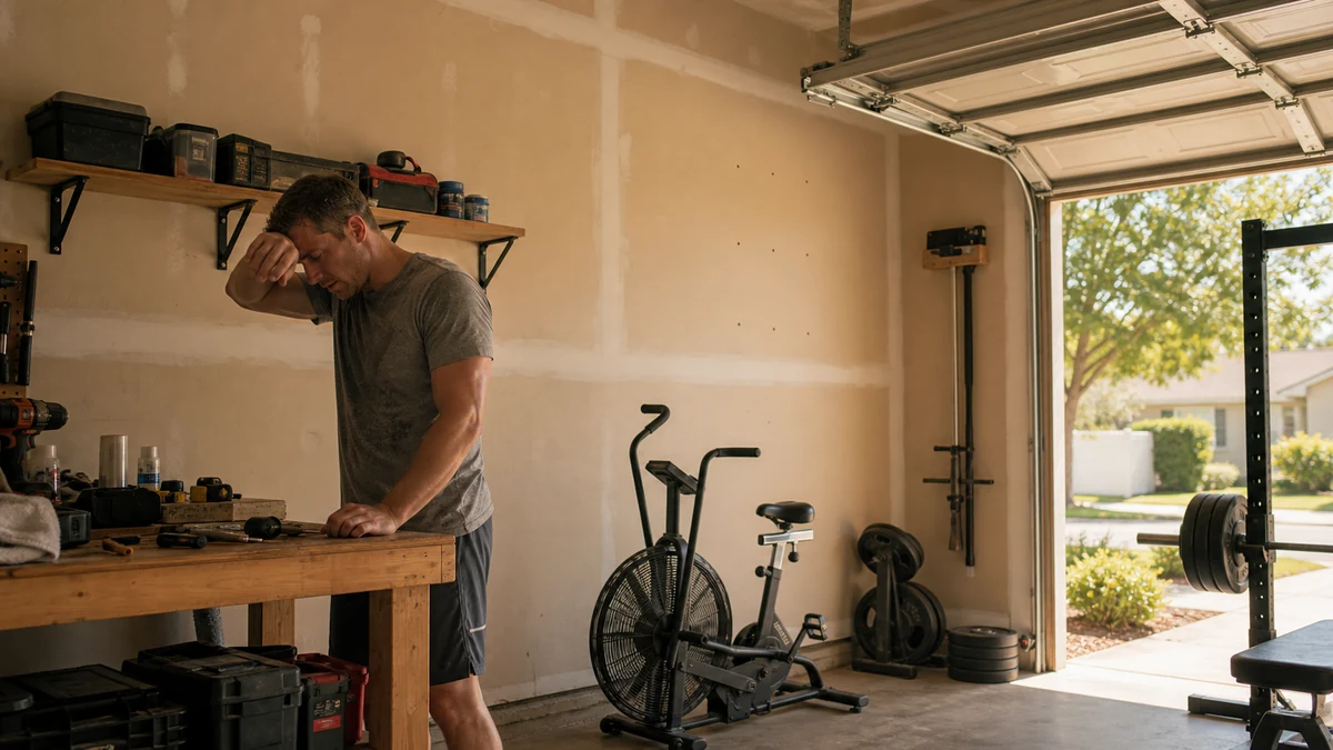 Hot garage workspace showing wall mount garage fan buyer problem