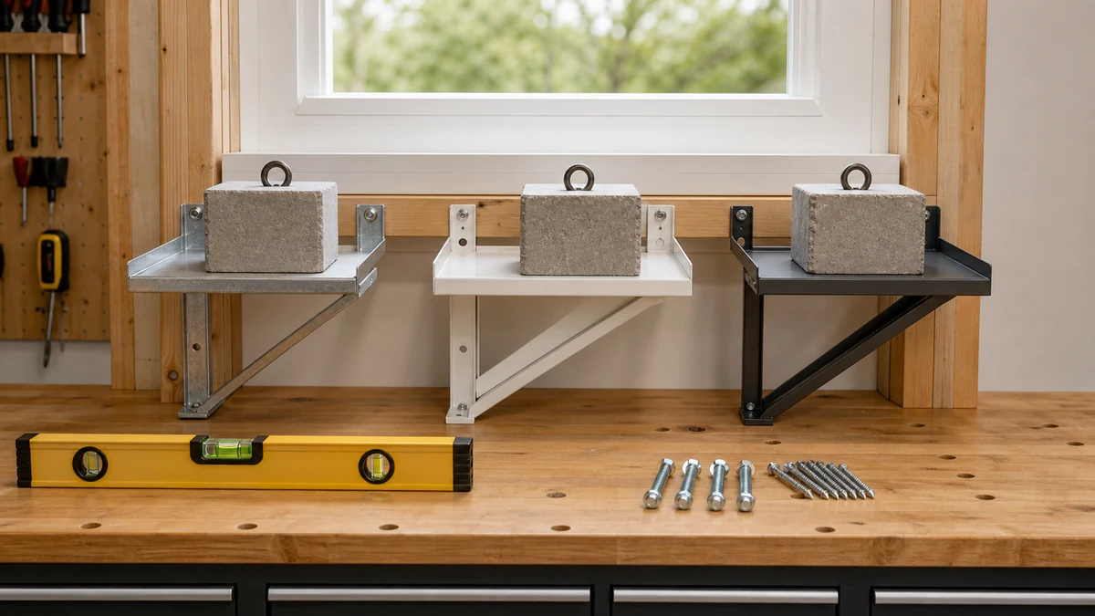 Best Window AC Support Bracket: 3-Product Comparison 5 Window AC support bracket comparison testing setup