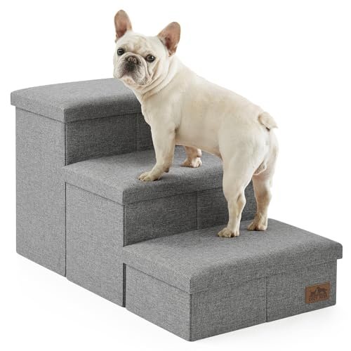 Gardner Pet Gardner Pet Dog Stairs Small Dogs 16.5 Inch 2 in 1 Transformable 3-Step Pet Stairs and Ramp product gallery image 5 showing dog stair features