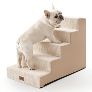 Love's cabin Love's cabin Dog Stairs High Bed 18 Inch Foldable Pet Stairs with Storage product gallery image 1 showing dog stair features
