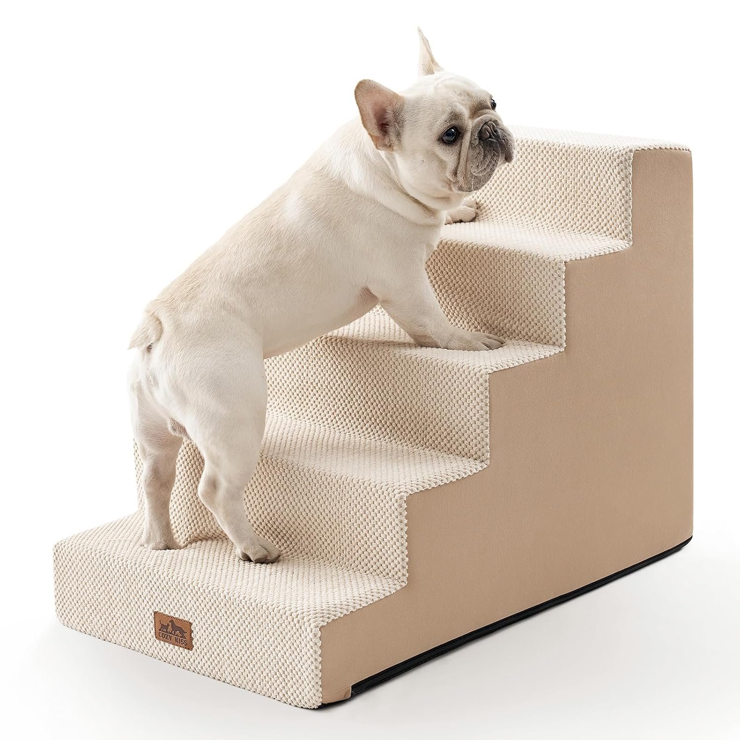 Love's cabin Love's cabin Dog Stairs High Bed 18 Inch Foldable Pet Stairs with Storage product gallery image 1 showing dog stair features