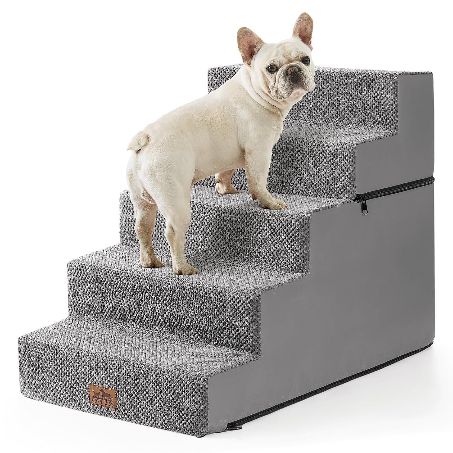 Love's cabin Love's cabin Dog Stairs High Bed 18 Inch Foldable Pet Stairs with Storage product gallery image 2 showing dog stair features