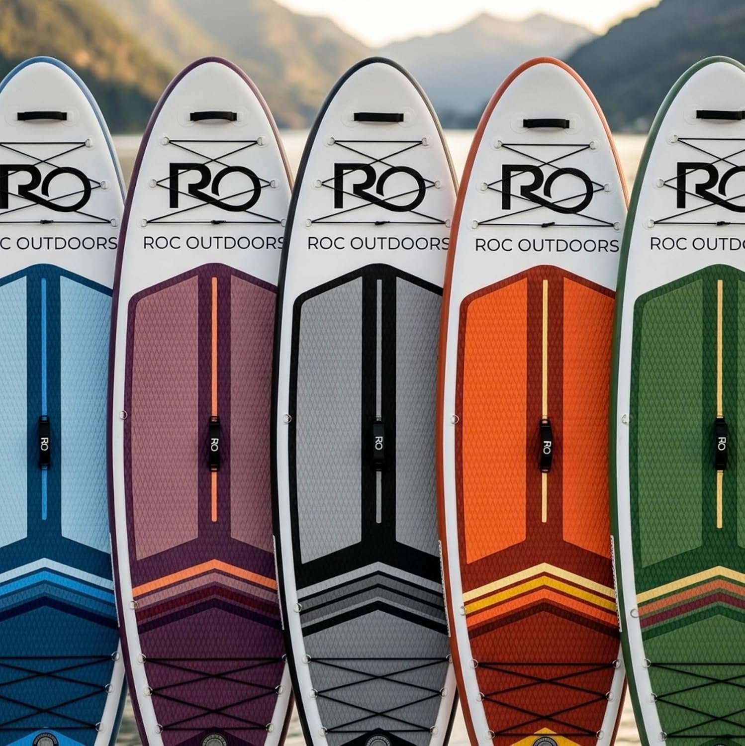 ROC 10 ft 6 in Inflatable Paddle Board - on-water use or feature reference