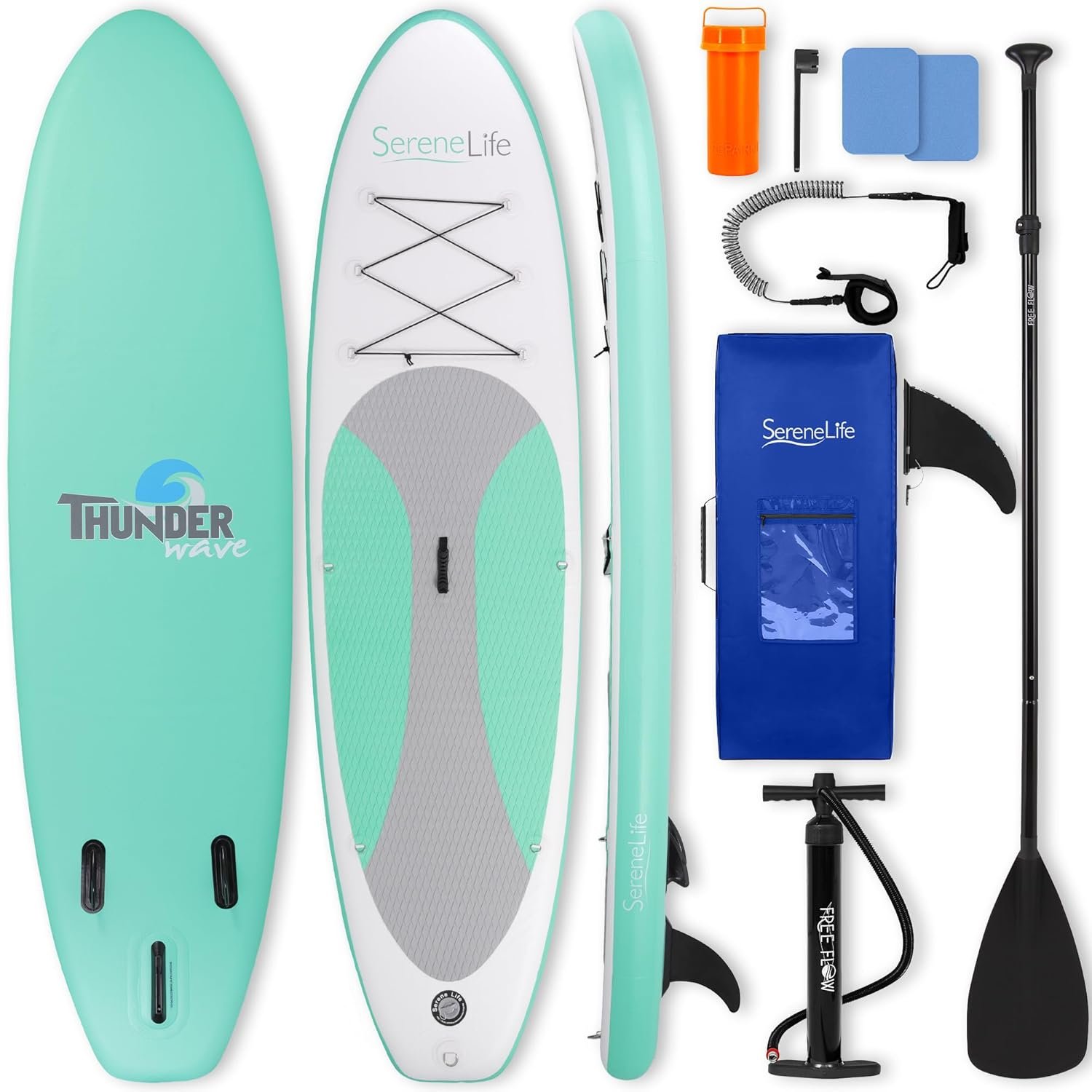 SereneLife 10 ft Inflatable Paddle Board