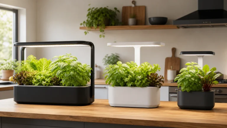 Three indoor hydroponic garden comparison hero