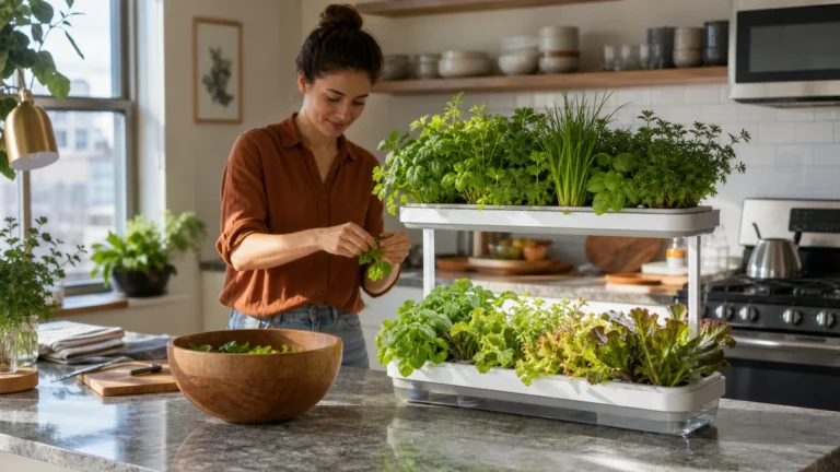 Indoor hydroponic garden trend editorial hero