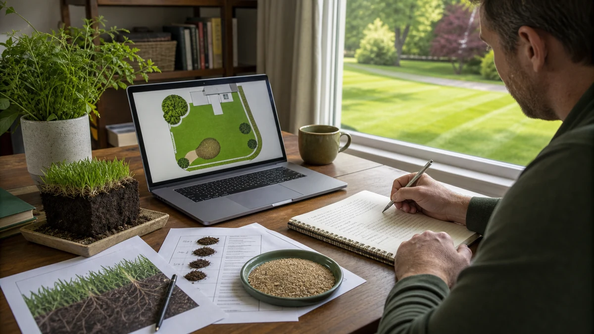 Homeowner lawn care study notes and turfgrass planning