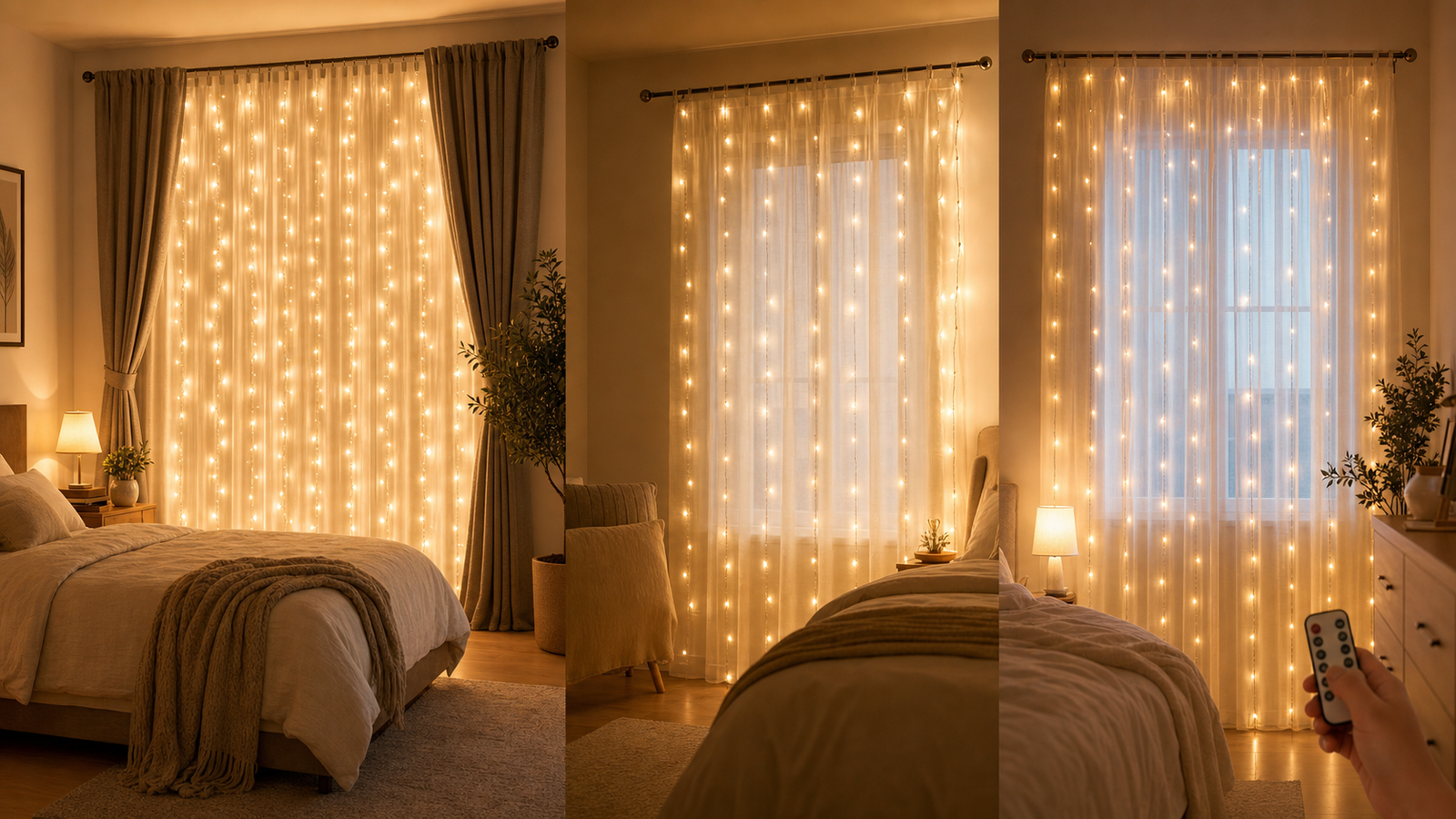 Best Warm White Curtain Lights for Bedroom: 3 Picks Compared 1 Editorial comparison image