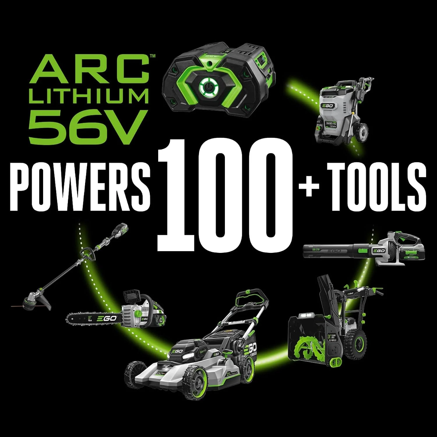 EGO POWER+ LB7654 765 CFM cordless leaf blower - nozzle and airflow detail