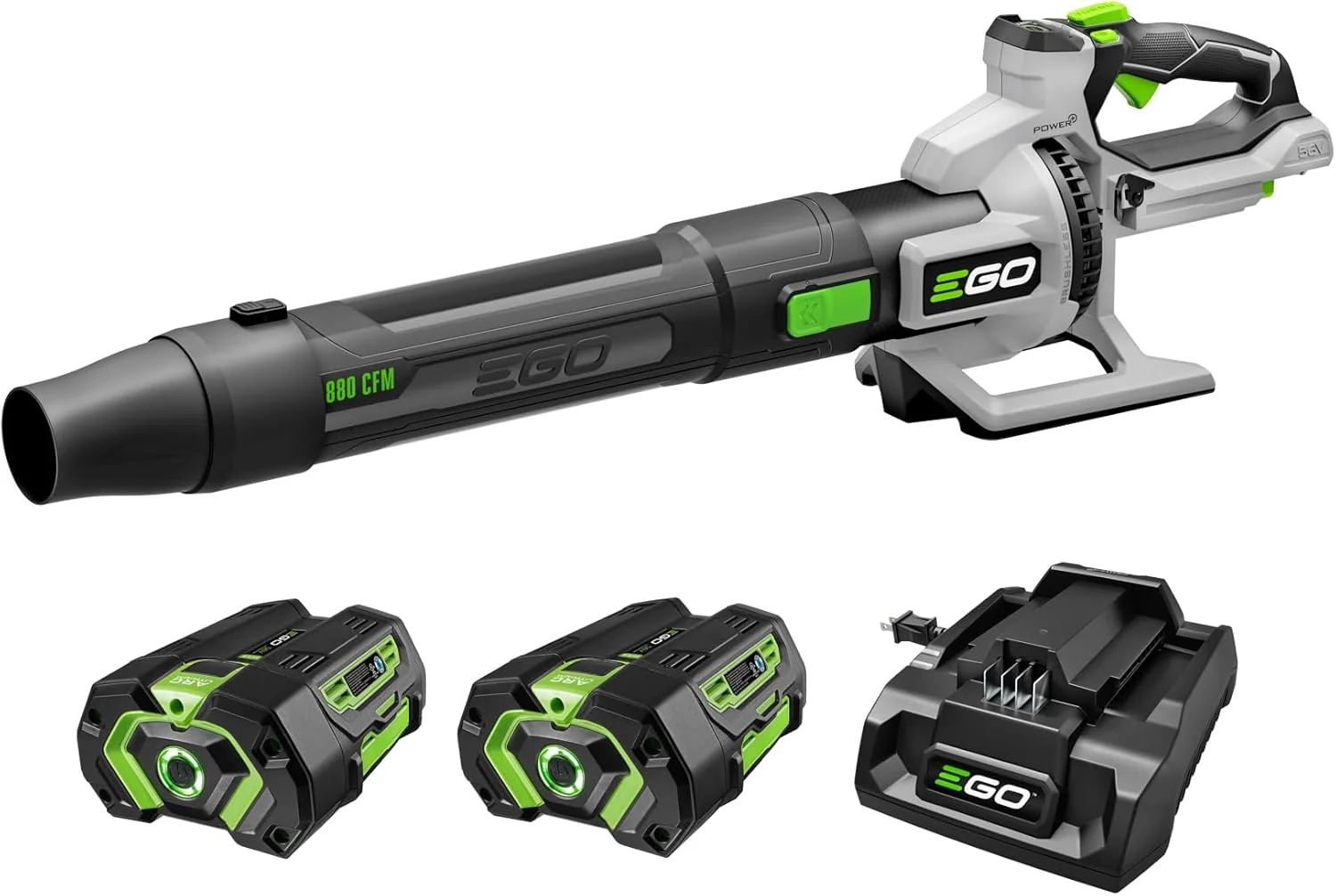 EGO POWER+ LB7654 765 CFM cordless leaf blower - battery and charger detail
