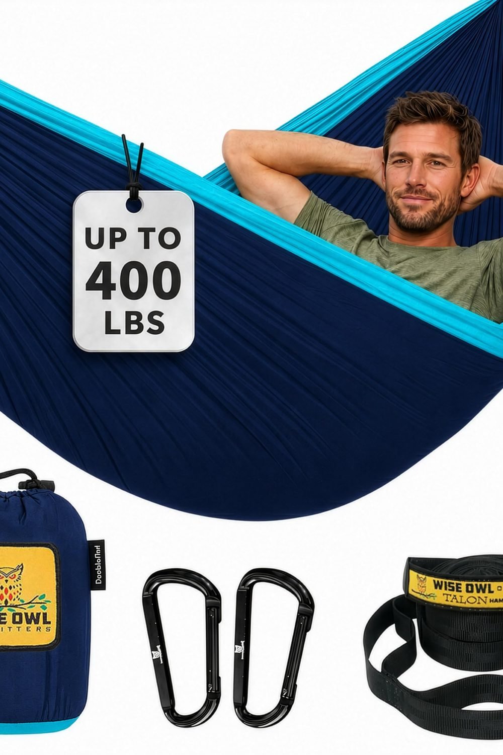 Best Garden Hammock 2026: 3 Product Comparison 2 Wise Owl Outfitters Camping Hammock - up to 500lbs Portable Hammock with Tree Straps - Travel, Backpacking, Hiking, Outdoors Camping Gear - Single or Double product image