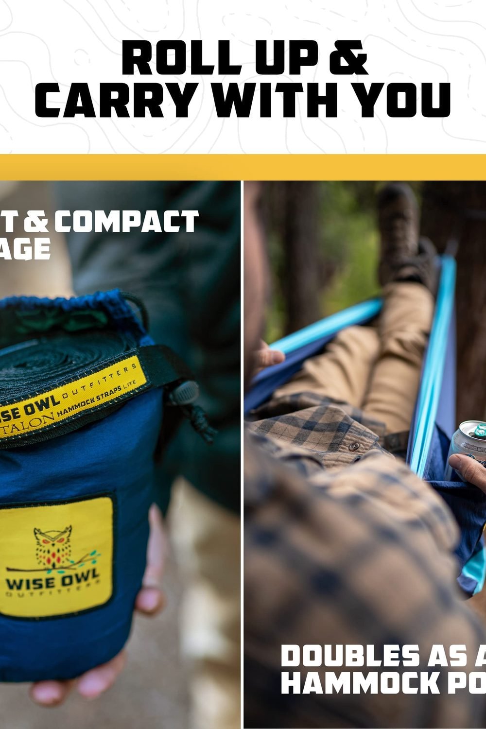 Wise Owl Outfitters Camping Hammock – up to 500lbs Portable Hammock with Tree Straps - Travel, Backpacking, Hiking, Outdoors Camping Gear - Single or Double accessories and refills — Wise Owl Outfitters Camping Hammock – up to 500lbs Portable Hammock with Tree Straps - Travel, Backpacking, Hiking, Outdoors Camping Gear - Single or Double