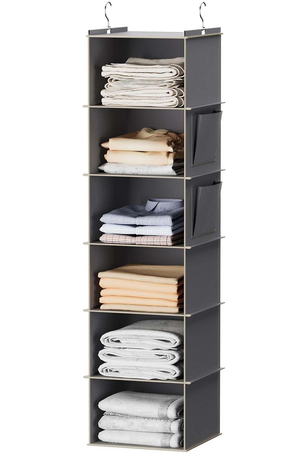 YOUDENOVA Hanging Closet Organizer and Storage Review (2026) 1 YOUDENOVA Hanging Closet Organizer and Storage, 6-Shelf, Grey shown on its Amazon listing