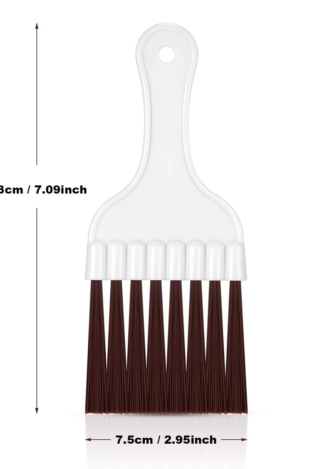 Boao 4 Pcs Ac Coil Brush HVAC Condenser Refrigerator Cleaner, Brown side angle and details - Boao 4 Pcs Ac Coil Brush HVAC Condenser Refrigerator Cleaner, Brown