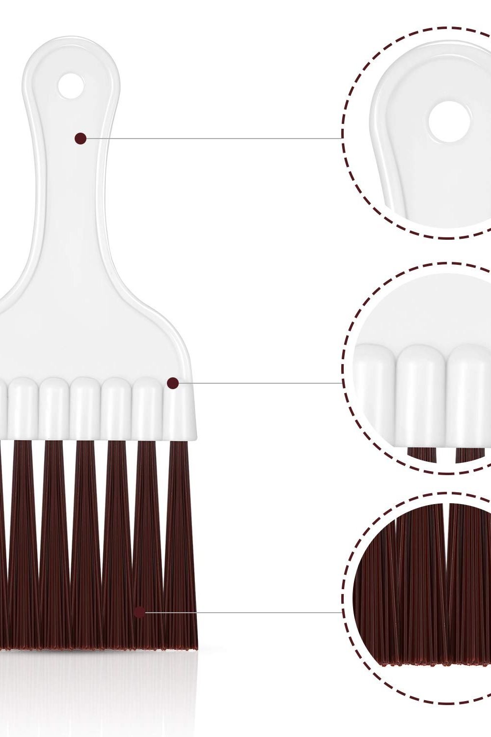 Boao 4 Pcs Ac Coil Brush HVAC Condenser Refrigerator Cleaner, Brown packaging and contents - Boao 4 Pcs Ac Coil Brush HVAC Condenser Refrigerator Cleaner, Brown