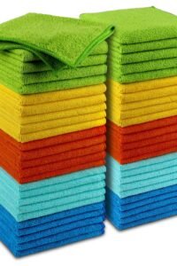 AIDEA Microfiber Cleaning Cloth-50PK, Microfiber Towels Cars, 12"12" main product view - AIDEA Microfiber Cleaning Cloth-50PK, Microfiber Towels Cars, 12"12"