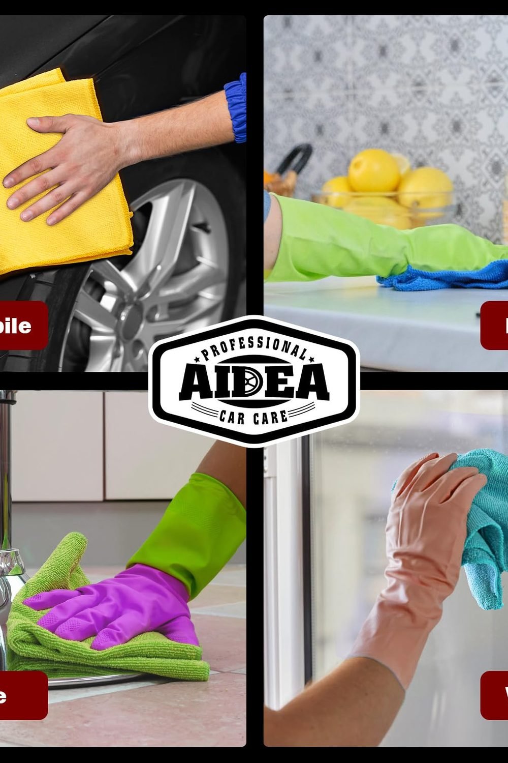 AIDEA Microfiber Cleaning Cloth-50PK, Microfiber Towels Cars, 12"12" accessories and refills - AIDEA Microfiber Cleaning Cloth-50PK, Microfiber Towels Cars, 12"12"