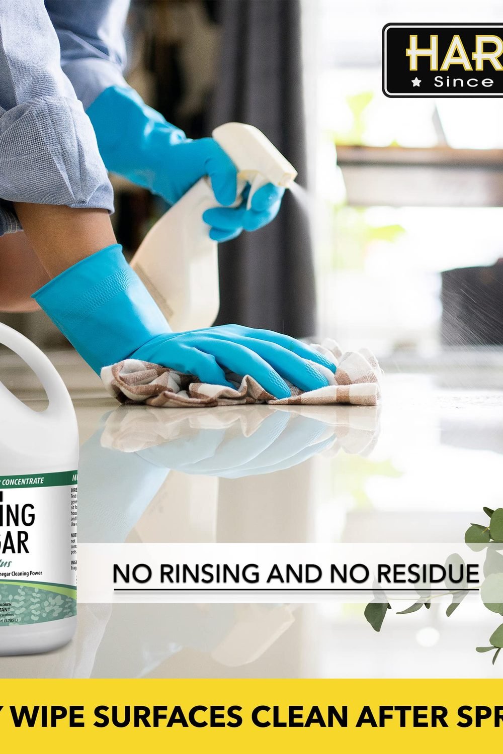 HARRIS Cleaning Vinegar All Purpose Household Surface Cleaner, 128oz (Eucalyptus) with Easy Pour Funnel Included accessories and refills - HARRIS Cleaning Vinegar All Purpose Household Surface Cleaner, 128oz (Eucalyptus) with Easy Pour Funnel Included