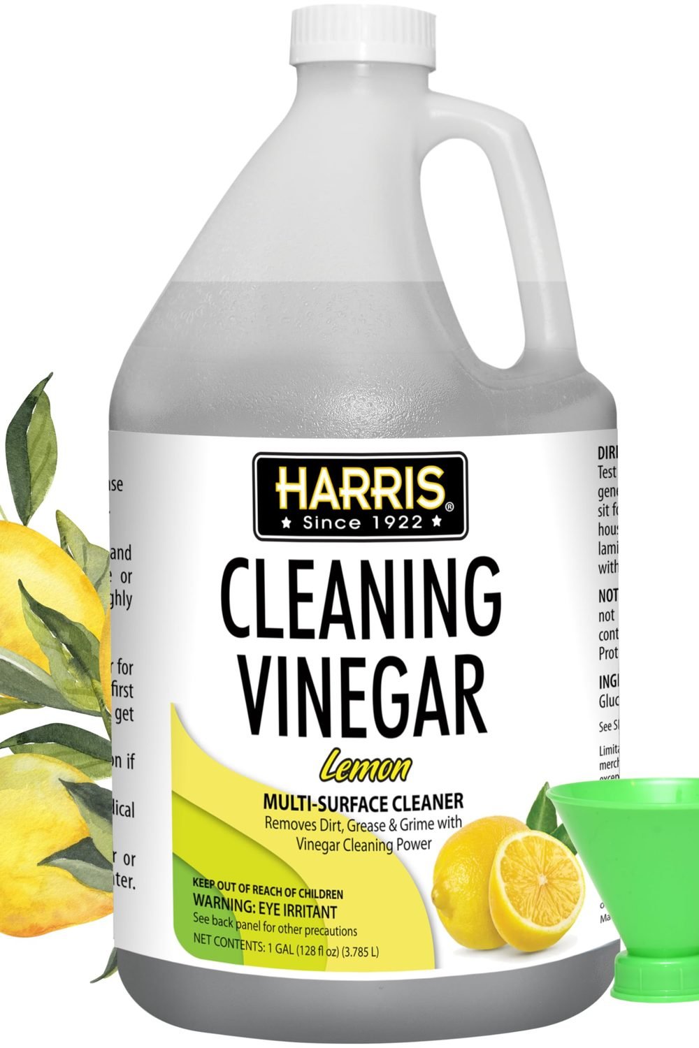 HARRIS Cleaning Vinegar All Purpose Household Surface Cleaner, 128oz (Eucalyptus) with Easy Pour Funnel Included in use at home - HARRIS Cleaning Vinegar All Purpose Household Surface Cleaner, 128oz (Eucalyptus) with Easy Pour Funnel Included