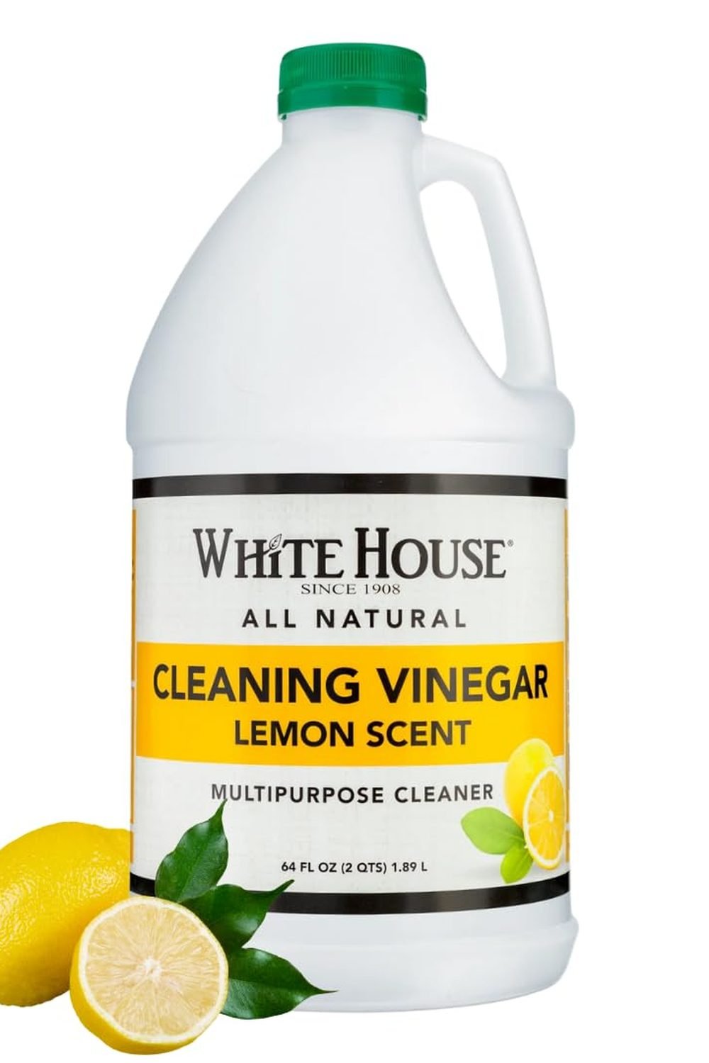 White House Cleaning Vinegar, Natural, Safe Multi-Purpose Home Cleaner Jug, Lemon Scent, 64 Fl Oz (Pack of 1) product image