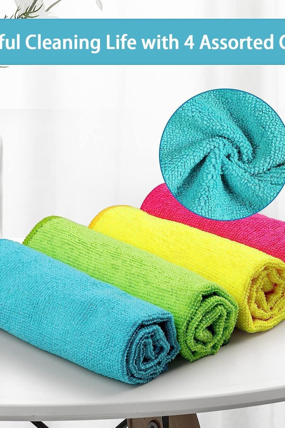 HOMEXCEL 12PK Microfiber Cleaning Cloth, Cleaning Rag Home, 11.5x11.5in packaging and contents - HOMEXCEL 12PK Microfiber Cleaning Cloth, Cleaning Rag Home, 11.5x11.5in
