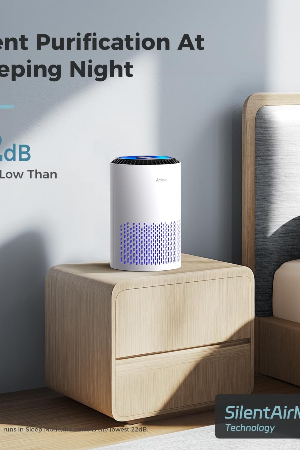 AROEVE Air Purifiers Bedroom with Sleep Mode Speed Control-MK01A(White) packaging and contents - AROEVE Air Purifiers Bedroom with Sleep Mode Speed Control-MK01A(White)
