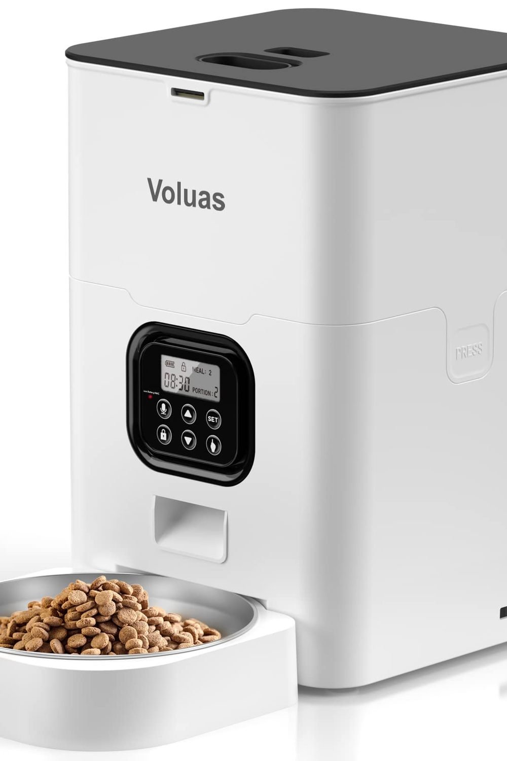 VOLUAS Automatic Cat Feeder, 4L Timed Dry Food Dispenser Cats & Dogs main product view — VOLUAS Automatic Cat Feeder, 4L Timed Dry Food Dispenser Cats & Dogs