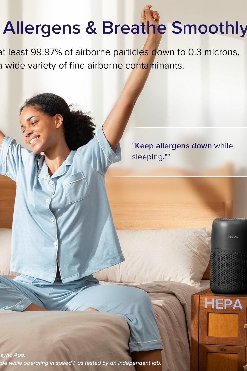 Levoit Air Purifiers Home Bedroom Dorm Room, Small Quiet Air Purifiers packaging and contents - Levoit Air Purifiers Home Bedroom Dorm Room, Small Quiet Air Purifiers