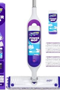 Swiffer PowerMop Mopping Kit Floor Cleaning, Set Includes 1 Power Mop, 2 Replacement Pads, 1 Liquid Solution Refill, 2 Batteries, No Bucket Needed Electric Spray Cleaner, Multi-Surface and Wood main product view - Swiffer PowerMop Mopping Kit Floor Cleaning, Set Includes 1 Power Mop, 2 Replacement Pads, 1 Liquid Solution Refill, 2 Batteries, No Bucket Needed Electric Spray Cleaner, Multi-Surface and Wood
