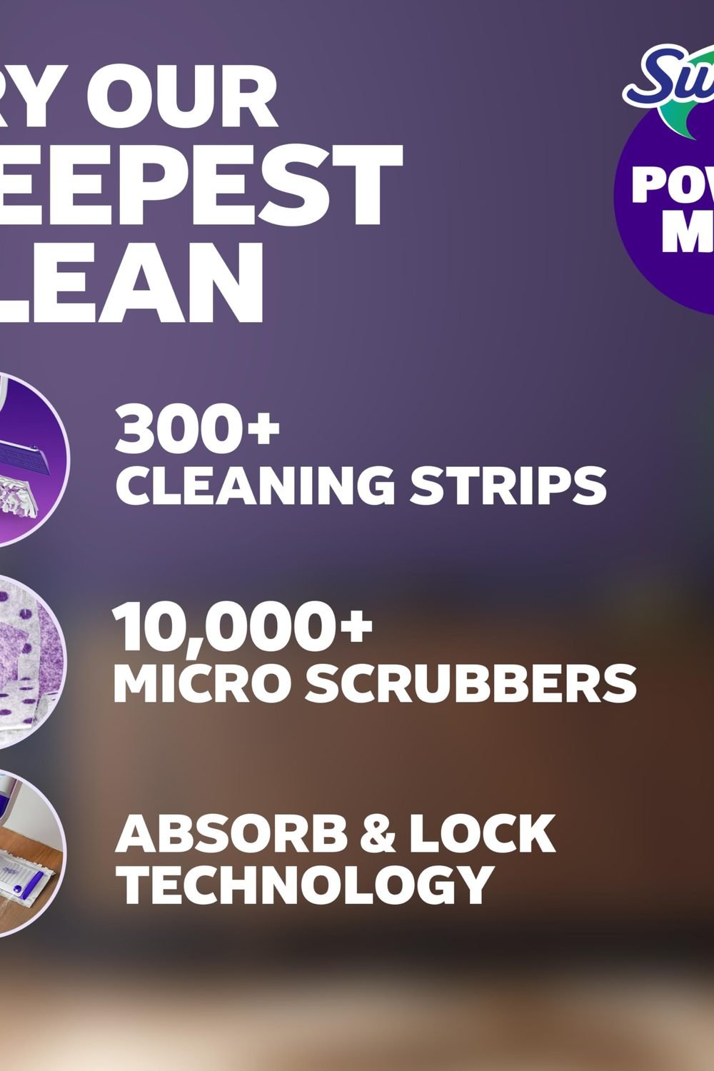 Swiffer PowerMop Mopping Kit Floor Cleaning, Set Includes 1 Power Mop, 2 Replacement Pads, 1 Liquid Solution Refill, 2 Batteries, No Bucket Needed Electric Spray Cleaner, Multi-Surface and Wood side angle and details - Swiffer PowerMop Mopping Kit Floor Cleaning, Set Includes 1 Power Mop, 2 Replacement Pads, 1 Liquid Solution Refill, 2 Batteries, No Bucket Needed Electric Spray Cleaner, Multi-Surface and Wood