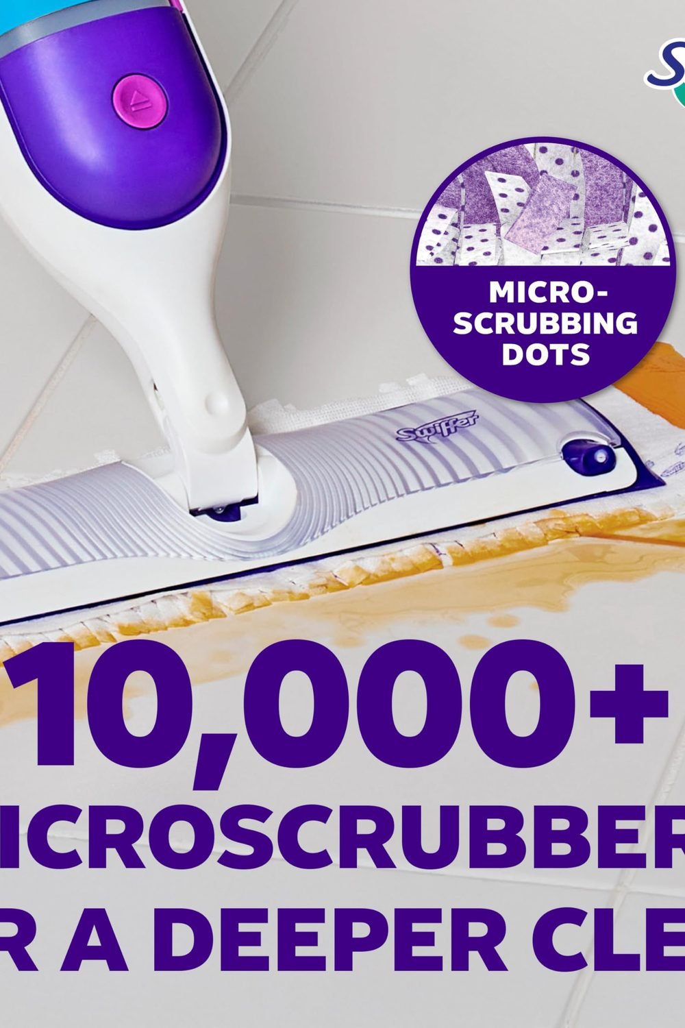 Swiffer PowerMop Mopping Kit Floor Cleaning, Set Includes 1 Power Mop, 2 Replacement Pads, 1 Liquid Solution Refill, 2 Batteries, No Bucket Needed Electric Spray Cleaner, Multi-Surface and Wood packaging and contents - Swiffer PowerMop Mopping Kit Floor Cleaning, Set Includes 1 Power Mop, 2 Replacement Pads, 1 Liquid Solution Refill, 2 Batteries, No Bucket Needed Electric Spray Cleaner, Multi-Surface and Wood