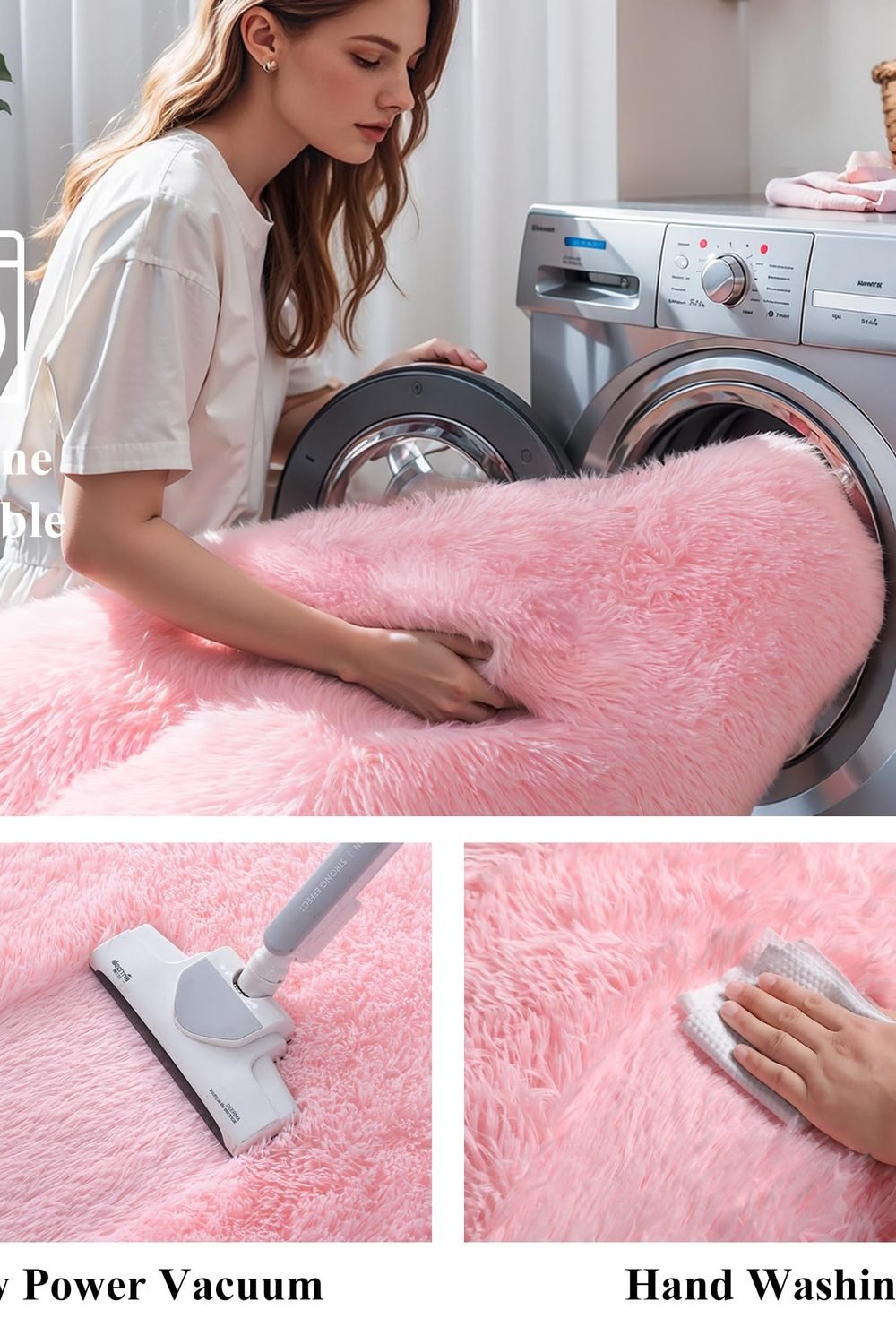 Pink Fluffy 4x6 Area Rugs Bedroom Girls, Plush Washable Carpet accessories and refills - Pink Fluffy 4x6 Area Rugs Bedroom Girls, Plush Washable Carpet