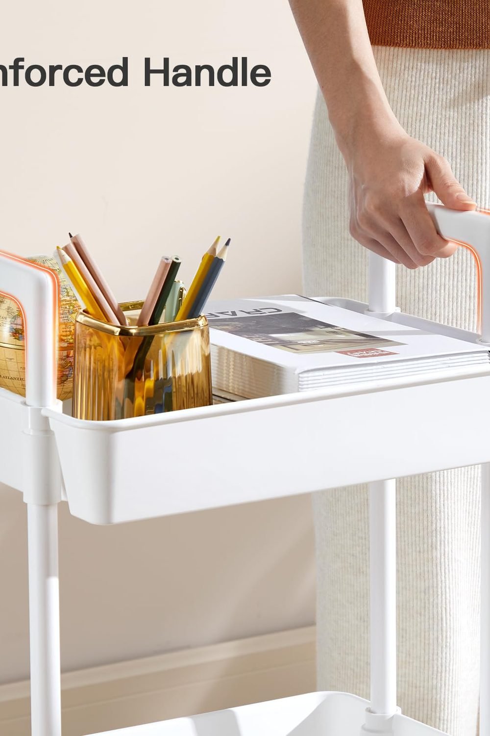 Pipishell 3 Tier Rolling Cart Organizer, Plastic Rolling Cart with Lockable Wheels & Reinforced Handle, Lightweight Utility Cart Storage Cart Nursery, Kitchen, Bathroom, Craft Room, White, PIUC14W accessories and refills - Pipishell 3 Tier Rolling Cart Organizer, Plastic Rolling Cart with Lockable Wheels & Reinforced Handle, Lightweight Utility Cart Storage Cart Nursery, Kitchen, Bathroom, Craft Room, White, PIUC14W