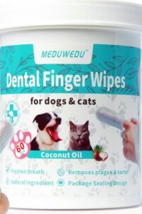 MEDUWEDU Dental Care Finger Wipes 60 Counts,Teeth Cleaning Finger Wipes Dogs & Cats,Reduces Plaque & Supports Oral Freshness, Coconut Scent main product view - MEDUWEDU Dental Care Finger Wipes 60 Counts,Teeth Cleaning Finger Wipes Dogs & Cats,Reduces Plaque & Supports Oral Freshness, Coconut Scent