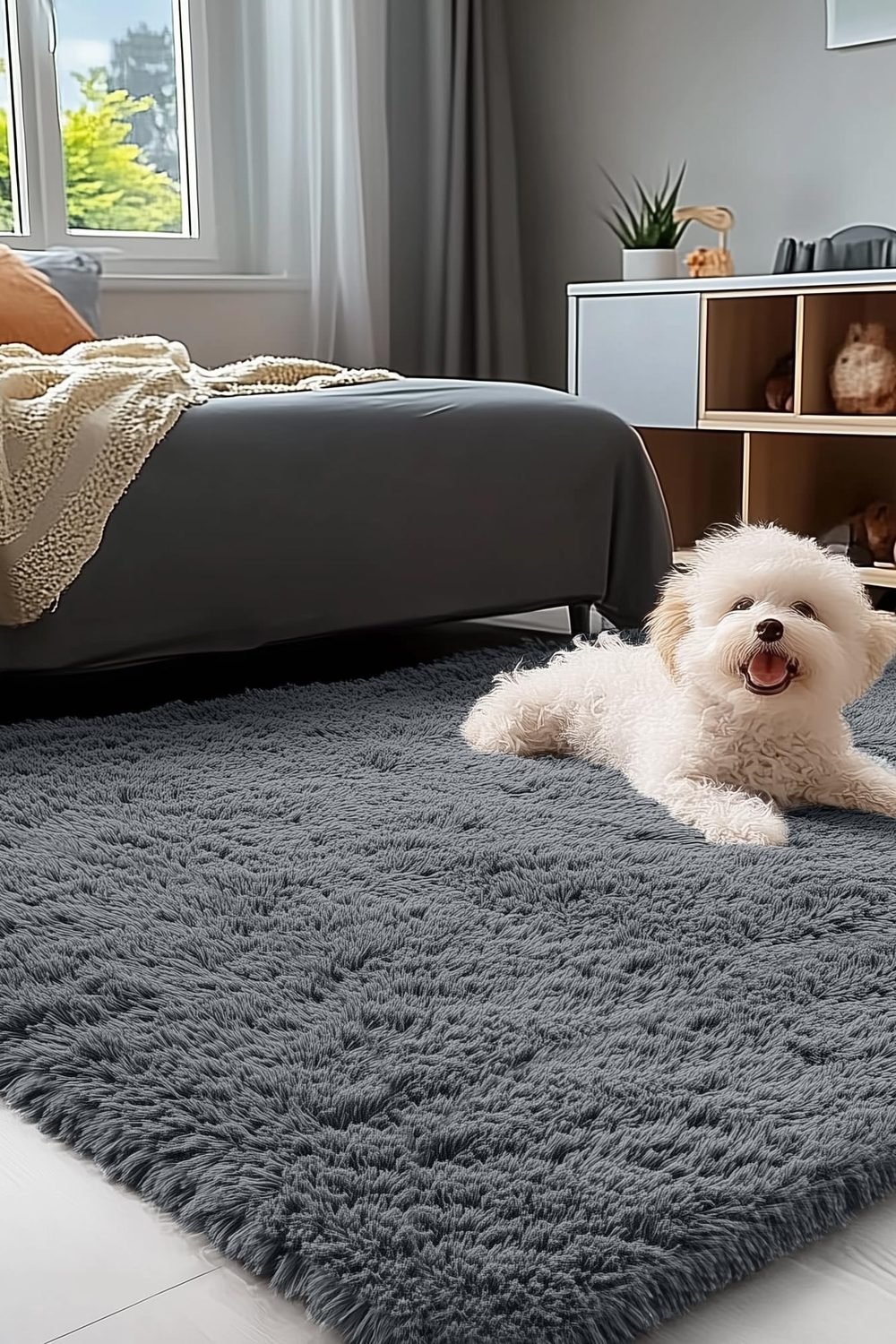 OLANLY Area Rugs Living Room Bedroom, Machine Washable 4x5.9 ft Soft Fluffy Shaggy Bedside Rug, Indoor Floor Carpet Kids Girls and Boys, Dorms, Nursery Rooms, Home Decor Aesthetic, Grey packaging and contents - OLANLY Area Rugs Living Room Bedroom, Machine Washable 4x5.9 ft Soft Fluffy Shaggy Bedside Rug, Indoor Floor Carpet Kids Girls and Boys, Dorms, Nursery Rooms, Home Decor Aesthetic, Grey